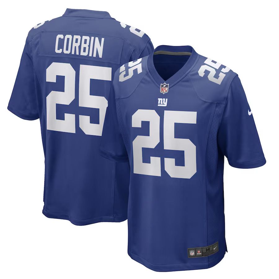 Men New York Giants #25 Jashaun Corbin Nike Royal Game Player NFL Jersey